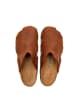 Comfortfusse  Leder-Clogs in Braun
