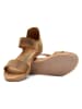 Comfortfusse Leder-Sandalen in Hellbraun