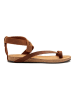 Comfortfusse Leder-Zehensandalen in Braun