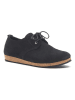 Comfortfusse Leder-Schnürschuhe in Schwarz