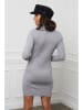 Soft Cashmere Gebreide jurk grijs