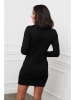 Soft Cashmere Gebreide jurk zwart