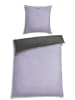 Schiesser Feinbiber-Bettwäsche-Set "Doubleface" in Violett/ Anthrazit