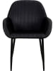 Rétro Chic Krzesła (2 szt.) "Giulia" w kolorze czarnym - 59 x 84 x 44,5 cm