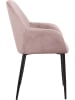 Rétro Chic 2er-Set: Armlehnenstühle "Giulia" in Rosa - (B)59 x (H)84 x (T)44,5 cm