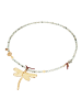 Tassioni Vergold. Halskette mit Schmuckelementen - (L)82 cm