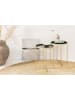 Lifa Living Bijzettafel "Ella" goudkleurig/grijs - (H)47,5 x Ø 38 cm
