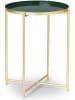 Lifa Living Beistelltisch "Ella" in Gold/ Grün - (H)47,5 x Ø 38 cm