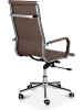 Lifa Living Bürostuhl "Brisbane" in Braun - (B)55 x (H)115 x (T)47 cm