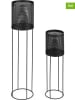 Lifa Living 2-delige set: plantenstandaards "June" zwart