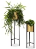 Lifa Living 2-delige set: plantenstandaards goudkleurig/zwart