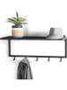 Lifa Living Wandgarderobe "Luuk" in Schwarz - (B)75 x (H)30 cm
