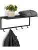 Lifa Living Wandgarderobe "Luuk" in Schwarz - (B)75 x (H)30 cm