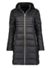 Geographical Norway Doorgestikte mantel zwart