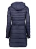Geographical Norway Doorgestikte mantel donkerblauw