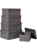 STORE IT 5-delige set: opbergboxen antraciet