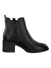Tamaris Leder-Stiefeletten in Schwarz
