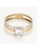 OR ÉCLAT Gouden/witgouden ring "Suerte" met edelsteen