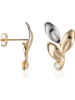 OR ÉCLAT Gold-/ Weißgold-Ohrstecker "Duo petals"