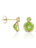 OR ÉCLAT Gouden oorstekers "Verde" met edelstenen