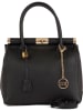 Mia Tomazzi Leder-Henkeltasche "Vodice" in Schwarz - (B)28 x (H)26 x (T)15 cm
