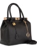 Mia Tomazzi Leder-Henkeltasche "Vodice" in Schwarz - (B)28 x (H)26 x (T)15 cm