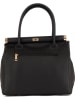 Mia Tomazzi Leren handtas "Vodice" zwart - (B)28 x (H)26 x (D)15 cm
