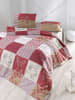 Elizabed Beddengoedset "Butterfly" rood/crème/beige