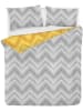 Elizabed Renforcé beddengoedset "Gray" grijs/geel