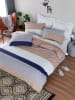 Elizabed Renforcé beddengoedset beige/blauw/grijs
