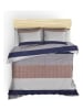 Elizabed Renforcé beddengoedset beige/blauw/grijs