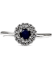 Diamant Vendôme Złoty pierścionek z diamentami i szafirem