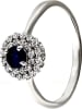 Diamant Vendôme Złoty pierścionek z diamentami i szafirem