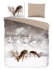 Good Morning Flanellen beddengoedset "Winter Sand" beige