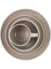 Ethnical Life 12er-Set: Teller "Bicolore" in Beige - Ø 20 cm