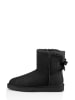 UGG Botki "Mini Baily Bow" w kolorze czarnym z wełny jagnięcej
