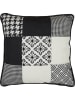 THE HOME DECO FACTORY Kissen "Patchwork" in Schwarz/ Weiß - (L)40 x (B)40 cm