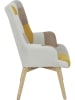 THE HOME DECO FACTORY Sessel "Helsinki" in Gelb/ Grau - (B)72 x (H)99,5 x (T)66 cm