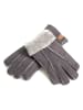 Kaiser Naturfellprodukte H&L Lammfell-Fingerhandschuhe "Patchwork" in Grau