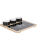 Garden Spirit Serveerplateau bamboe/zwart - (B)27 x (H)26 x (D)4,5 cm