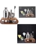 COOK CONCEPT 8tlg. Cocktail-Set in Silber/ Bambus