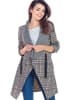Awama Mantel bruin/donkerblauw