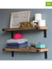 Scandinavia Concept 2er-Set: Wandregale "LAM004" in Walnuss/ Schwarz - (B)60 x (H)16 x (T)14 cm