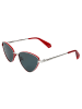 Polaroid Damen-Sonnenbrille in Rot-Silber/ Grau