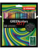 STABILO Umweltfreundliche Buntstifte "STABILO GREENcolors-ARTY" - 24 Stück
