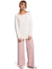 made of emotion Sweter w kolorze kremowym