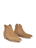 l37 Leder-Boots in Beige