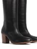 loft37 Leder-Stiefeletten in Schwarz
