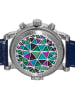 Heritor Automatikuhr "Legacy" in Blau/ Silber