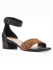 Clarks Skórzane sandały w kolorze czarno-jasnobrązowym